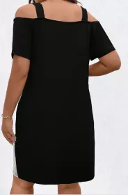Dámské letní šaty s holým ramenem oliva XL - 5XL