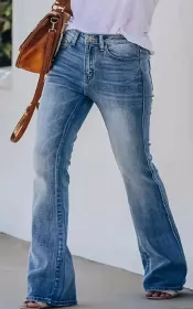 Dámské rifle s vysokým pasem modré vel. 46-54