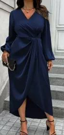 Dámské tmavě modré šaty vel. 44-52 Dámské tmavě modré šaty vel. 44-52