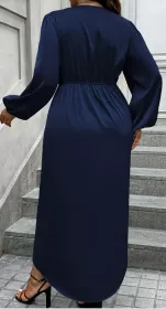 Dámské tmavě modré šaty vel. 44-52 Dámské tmavě modré šaty vel. 44-52