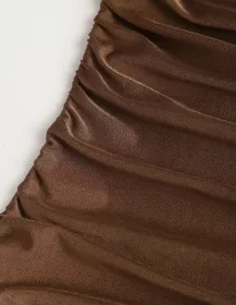 Elegantní hnědé šaty s kovovým zapínáním vel. 34-42