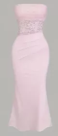  Elegantní růžové šaty s krajkou vel. 34-42