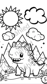 Omalovánky k tisku DINOSAUŘI Omalovánky k tisku DINOSAUŘI