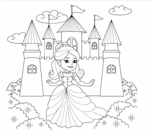 Omalovánky k tisku PRINCEZNY