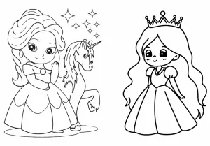 Omalovánky k tisku PRINCEZNY