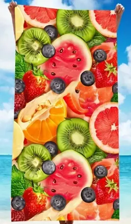 Plážová osuška s motivem ovoce